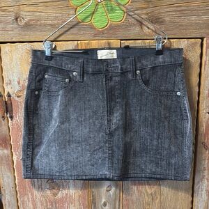 Universal Thread Gray velveteen Denim Mini Skirt size 10.  Never worn!